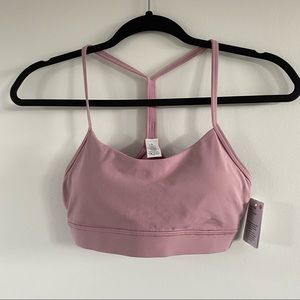 NWT Lululemon Flow Y Bra in Pink Taupe Size 6
